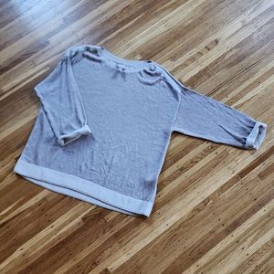 Chico's Women's Sweater 3/4 Sleeve Pullover Tan Knit Size 3 Boat Neck